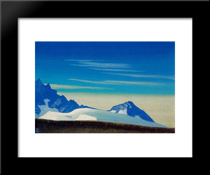 Himalayas. Morning. 20x24 Black Modern Wood Framed Art Print Poster by Roerich, Nicholas