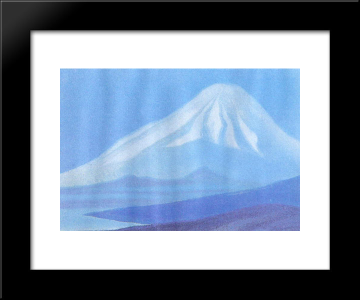 Himalayas. Snowy Peak At Dawn. 20x24 Black Modern Wood Framed Art Print Poster by Roerich, Nicholas