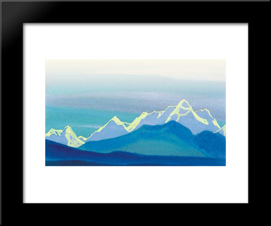 Himalayas. Sunny Contour Of The Mountains. 20x24 Black Modern Wood Framed Art Print Poster by Roerich, Nicholas