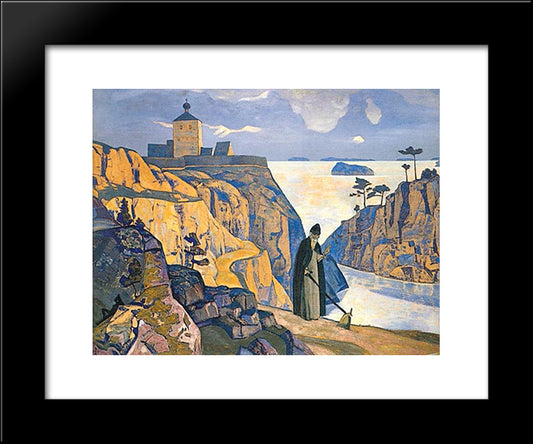 Holy Lake 20x24 Black Modern Wood Framed Art Print Poster by Roerich, Nicholas
