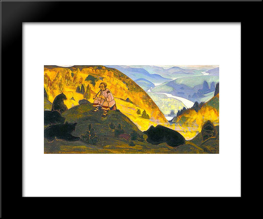 Human Ancestors 20x24 Black Modern Wood Framed Art Print Poster by Roerich, Nicholas