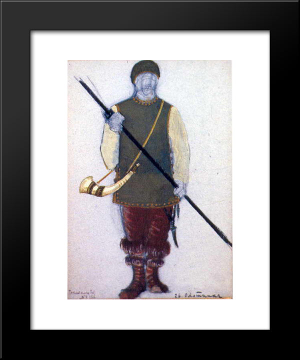 Hunter 20x24 Black Modern Wood Framed Art Print Poster by Roerich, Nicholas