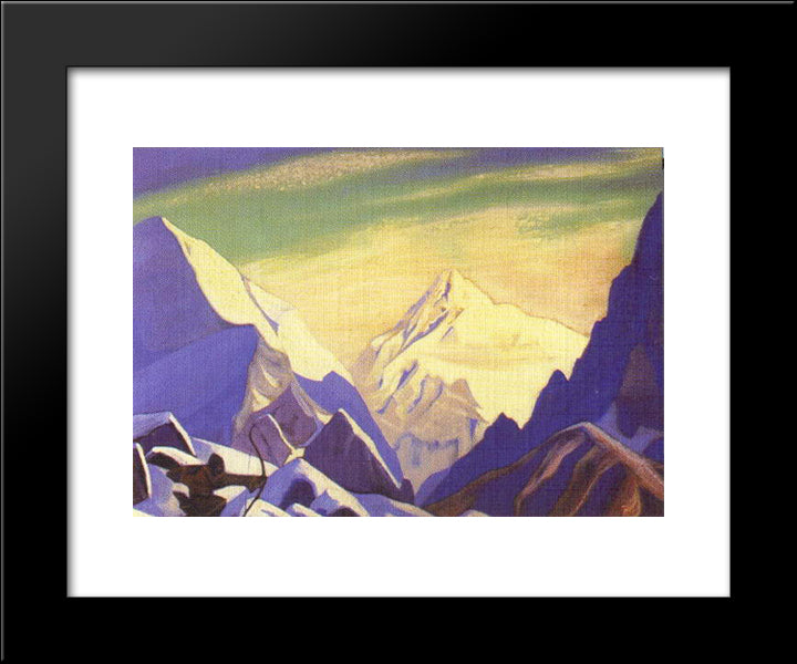 Hunting 20x24 Black Modern Wood Framed Art Print Poster by Roerich, Nicholas