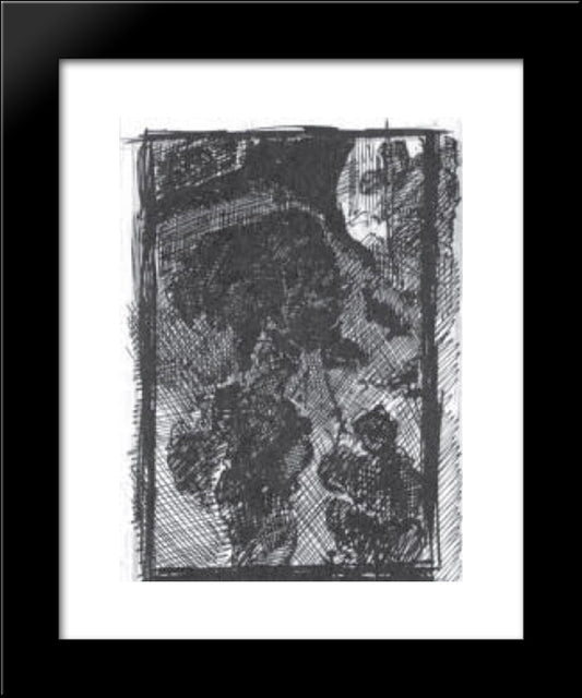 Hunting The Bears 20x24 Black Modern Wood Framed Art Print Poster by Roerich, Nicholas