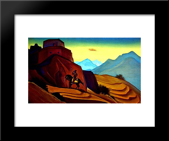 Hystaspes. Shahnameh. 20x24 Black Modern Wood Framed Art Print Poster by Roerich, Nicholas