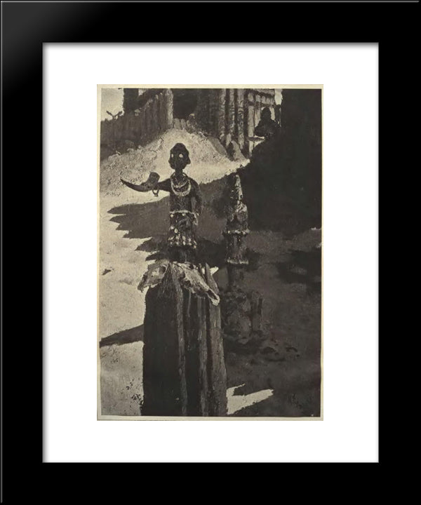 Idol 20x24 Black Modern Wood Framed Art Print Poster by Roerich, Nicholas