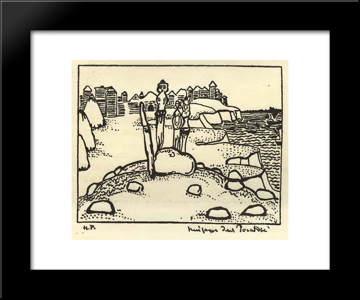 Idols 20x24 Black Modern Wood Framed Art Print Poster by Roerich, Nicholas