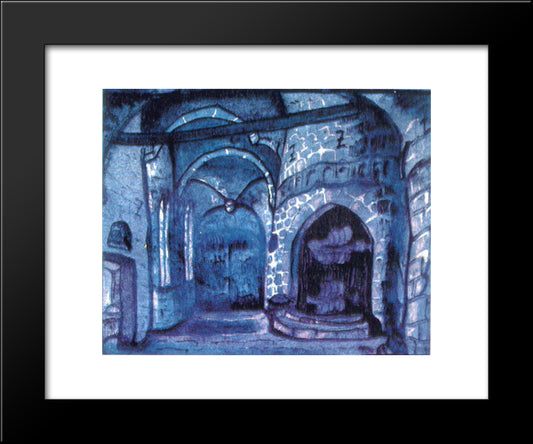 In The Nunnery 20x24 Black Modern Wood Framed Art Print Poster by Roerich, Nicholas