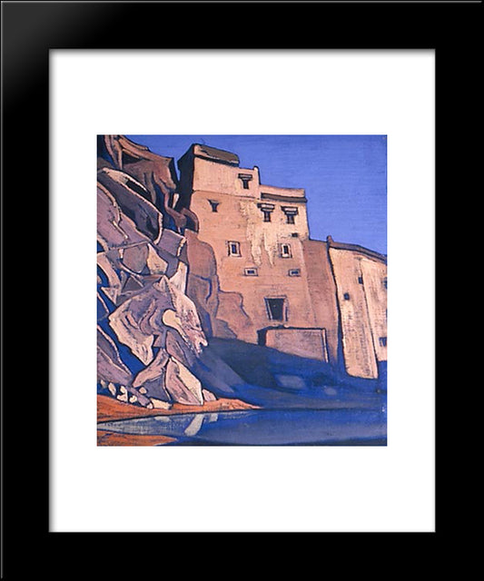 Issa Pond. Le. 20x24 Black Modern Wood Framed Art Print Poster by Roerich, Nicholas