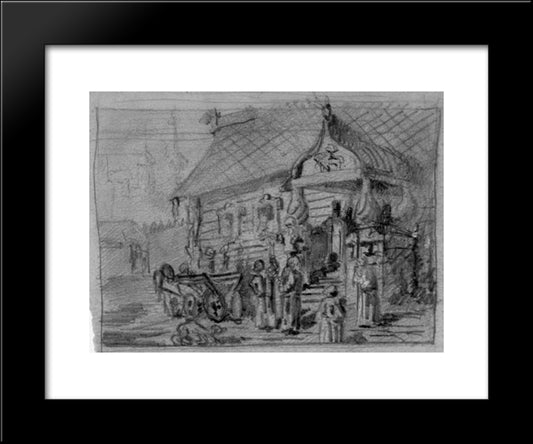 Issuance Of Head 20x24 Black Modern Wood Framed Art Print Poster by Roerich, Nicholas