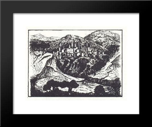 Italy 20x24 Black Modern Wood Framed Art Print Poster by Roerich, Nicholas