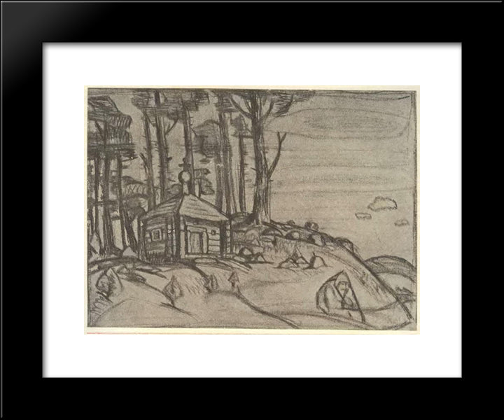 Jalnik 20x24 Black Modern Wood Framed Art Print Poster by Roerich, Nicholas