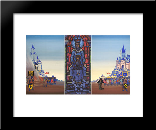 Jeanne D'Arc 20x24 Black Modern Wood Framed Art Print Poster by Roerich, Nicholas