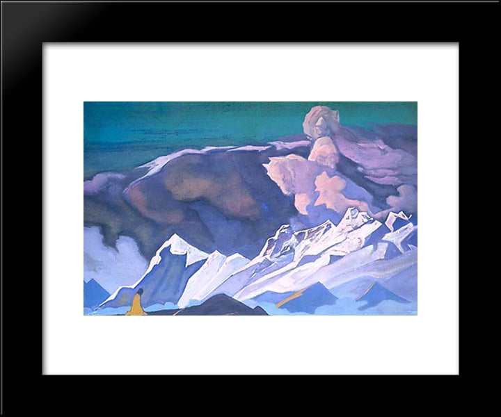 Kalki Avatar 20x24 Black Modern Wood Framed Art Print Poster by Roerich, Nicholas