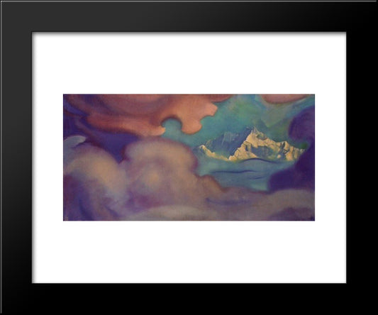 Kangchenjunga. Citadel. 20x24 Black Modern Wood Framed Art Print Poster by Roerich, Nicholas