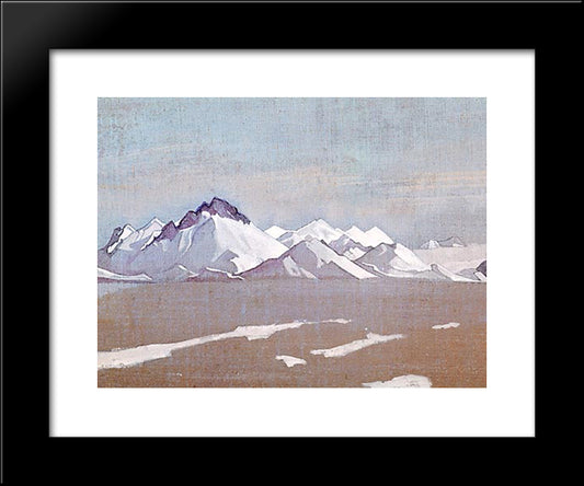 Karakoram 20x24 Black Modern Wood Framed Art Print Poster by Roerich, Nicholas