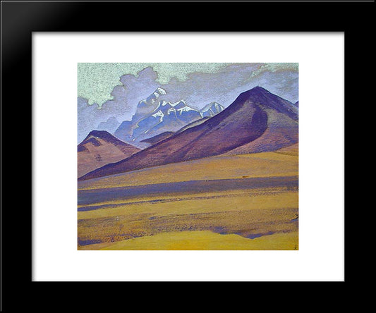 Karakoram Ridge 20x24 Black Modern Wood Framed Art Print Poster by Roerich, Nicholas
