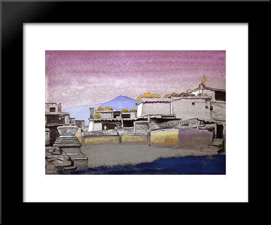 Kardang 20x24 Black Modern Wood Framed Art Print Poster by Roerich, Nicholas