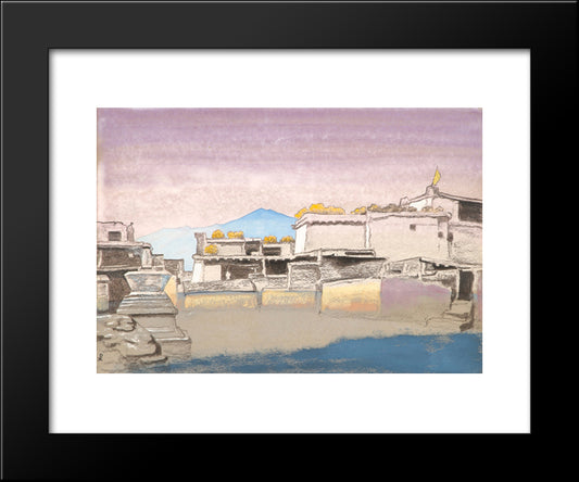 Kardang (Study) 20x24 Black Modern Wood Framed Art Print Poster by Roerich, Nicholas