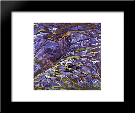 Karelian Landscape. Tulola Rocks. 20x24 Black Modern Wood Framed Art Print Poster by Roerich, Nicholas
