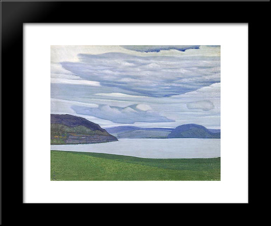 Karelian Landscape 20x24 Black Modern Wood Framed Art Print Poster by Roerich, Nicholas