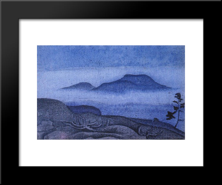 Karelian Study 20x24 Black Modern Wood Framed Art Print Poster by Roerich, Nicholas