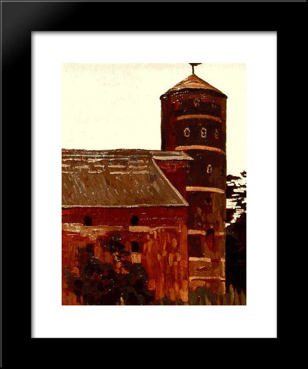 Kovno. Castle Of Crusaders. 20x24 Black Modern Wood Framed Art Print Poster by Roerich, Nicholas