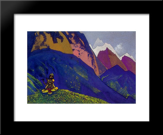 Krishna 20x24 Black Modern Wood Framed Art Print Poster by Roerich, Nicholas