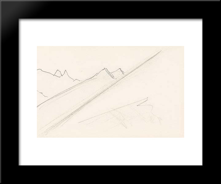 Kulu Valley 20x24 Black Modern Wood Framed Art Print Poster by Roerich, Nicholas