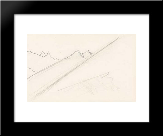Kulu Valley 20x24 Black Modern Wood Framed Art Print Poster by Roerich, Nicholas