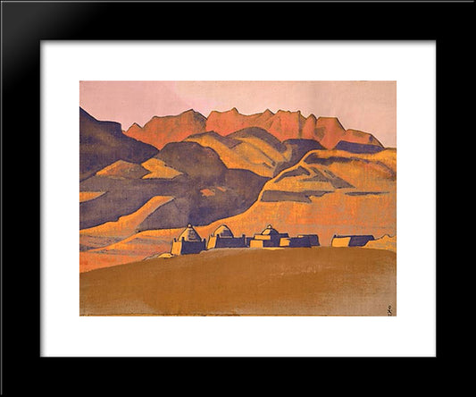 Kyrgyz Mazar. Sanju. 20x24 Black Modern Wood Framed Art Print Poster by Roerich, Nicholas