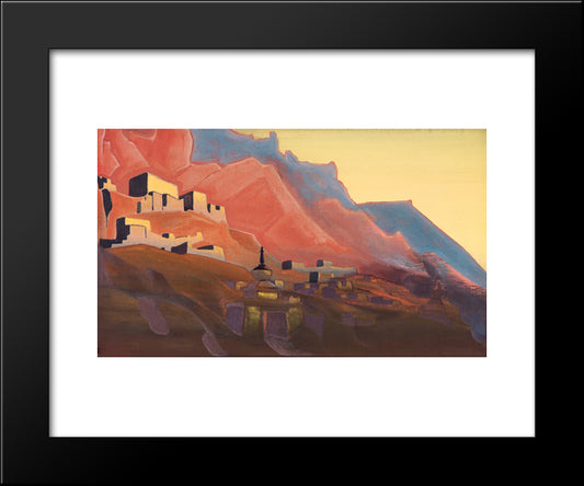Ladakh. Sunset. 20x24 Black Modern Wood Framed Art Print Poster by Roerich, Nicholas