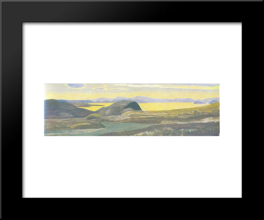 Ladoga 20x24 Black Modern Wood Framed Art Print Poster by Roerich, Nicholas