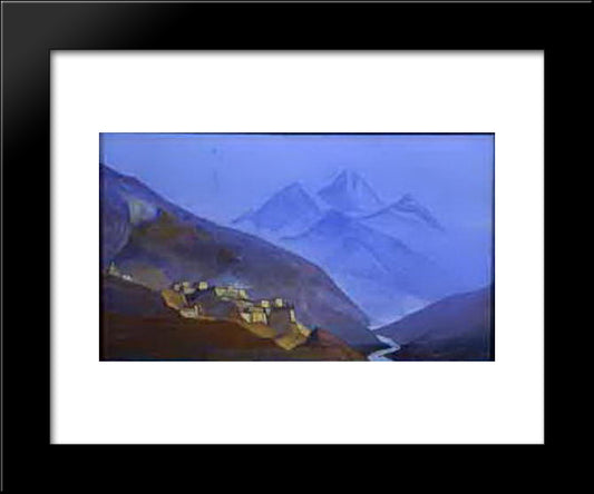 Lahaul (Himalayas) 20x24 Black Modern Wood Framed Art Print Poster by Roerich, Nicholas