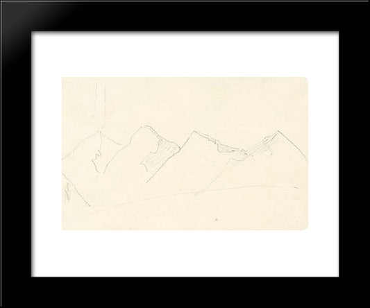 Lahaul Mountains 20x24 Black Modern Wood Framed Art Print Poster by Roerich, Nicholas