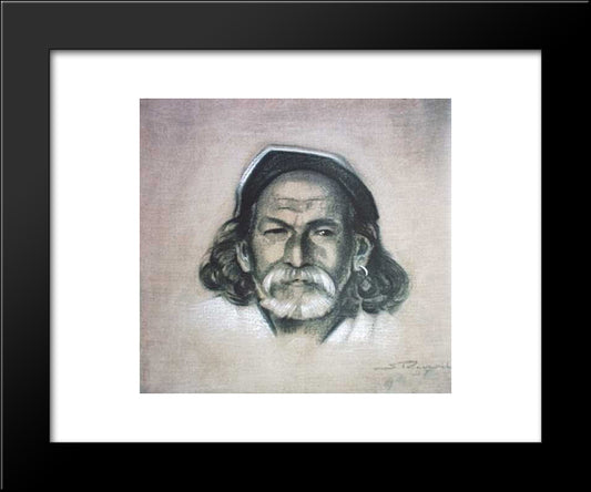 Lahor (Blacksmith) From Kulu 20x24 Black Modern Wood Framed Art Print Poster by Roerich, Nicholas