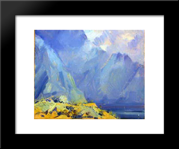 Lake In The Mountains 20x24 Black Modern Wood Framed Art Print Poster by Roerich, Nicholas