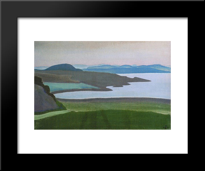 Lake Ladoga Islands 20x24 Black Modern Wood Framed Art Print Poster by Roerich, Nicholas