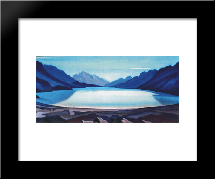 Lake Sheshnag 20x24 Black Modern Wood Framed Art Print Poster by Roerich, Nicholas