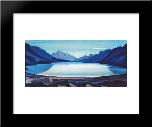 Lake Sheshnag 20x24 Black Modern Wood Framed Art Print Poster by Roerich, Nicholas