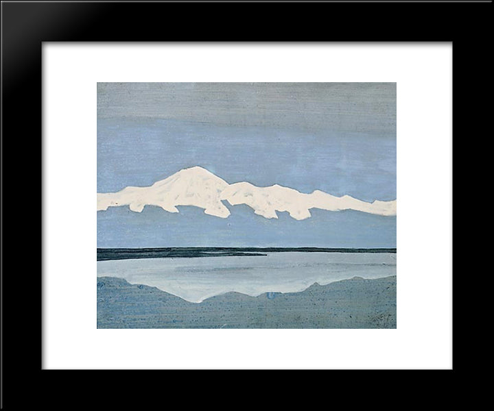 Lake Vular 20x24 Black Modern Wood Framed Art Print Poster by Roerich, Nicholas