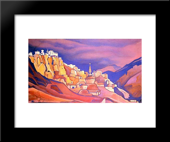 Lamayuru. Ladakh. 20x24 Black Modern Wood Framed Art Print Poster by Roerich, Nicholas