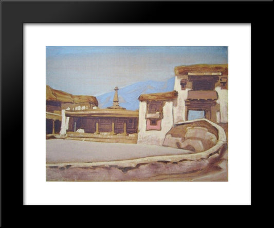 Lamayuru 20x24 Black Modern Wood Framed Art Print Poster by Roerich, Nicholas