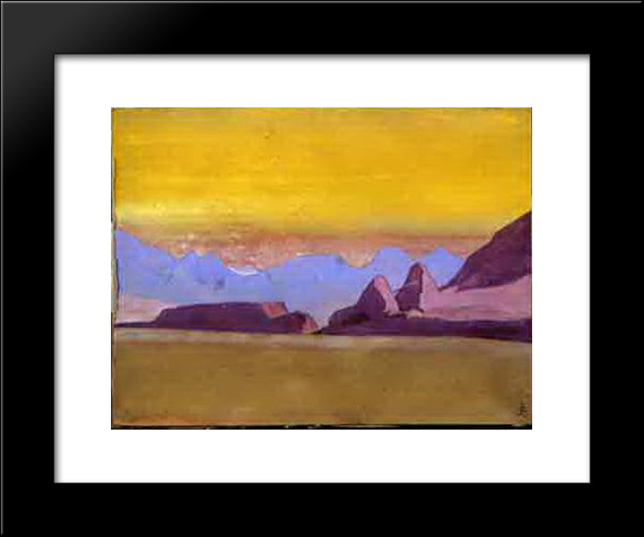 Landscape 20x24 Black Modern Wood Framed Art Print Poster by Roerich, Nicholas