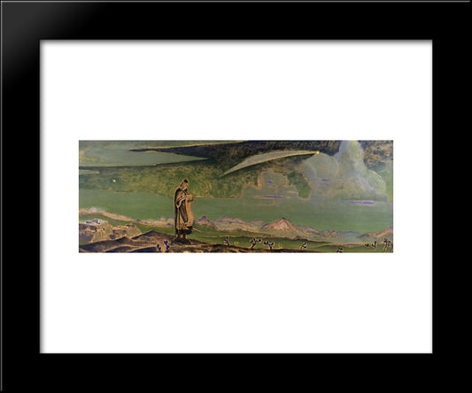 Legend 20x24 Black Modern Wood Framed Art Print Poster by Roerich, Nicholas
