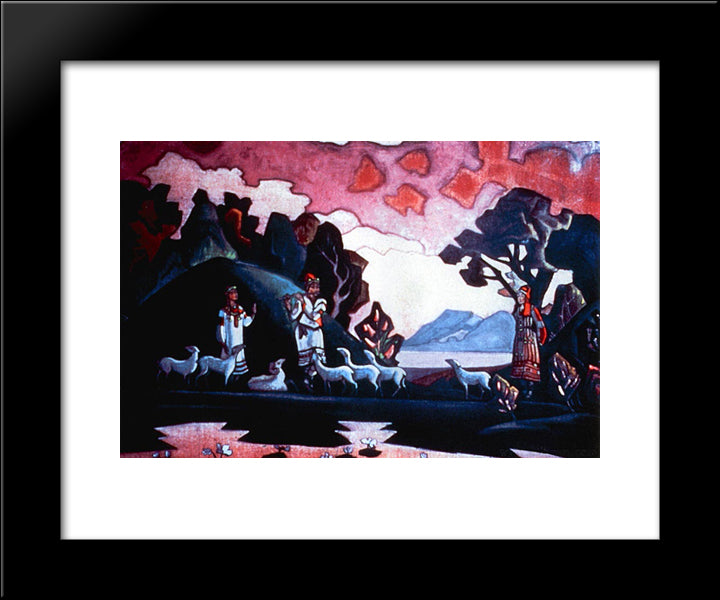 Lel 20x24 Black Modern Wood Framed Art Print Poster by Roerich, Nicholas