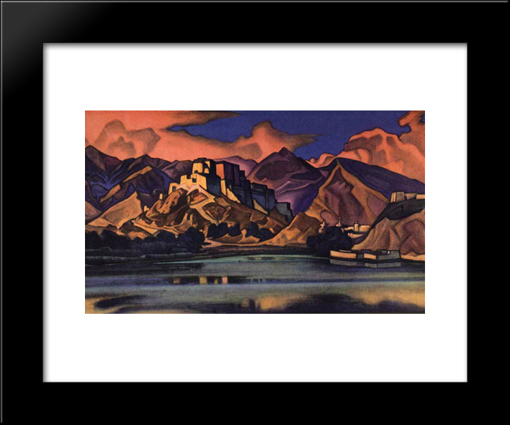 Lhasa 20x24 Black Modern Wood Framed Art Print Poster by Roerich, Nicholas