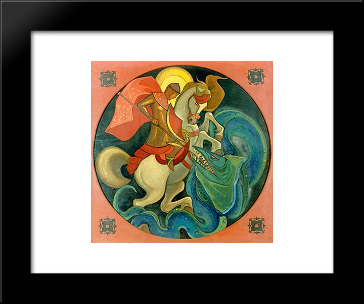 Light Conquers Darkness 20x24 Black Modern Wood Framed Art Print Poster by Roerich, Nicholas