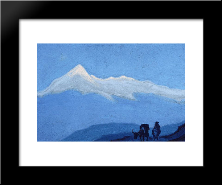 Lonely Wanderer 20x24 Black Modern Wood Framed Art Print Poster by Roerich, Nicholas