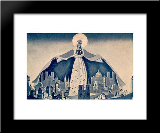 Madonna The Protector 20x24 Black Modern Wood Framed Art Print Poster by Roerich, Nicholas